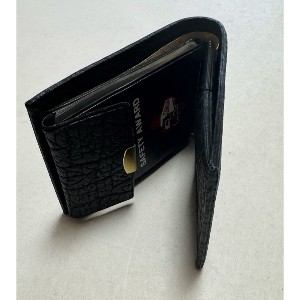 VITRONIC Faux Elephant Hide CAROLINA FREIGHTWAYS SAFETY AWARD Bi-fold Wallet